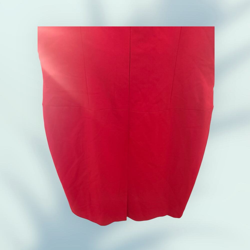 Calvin Klein Red Sleeveless Zipper Front & Back Drop Waist Dress. - Picture 12 of 15